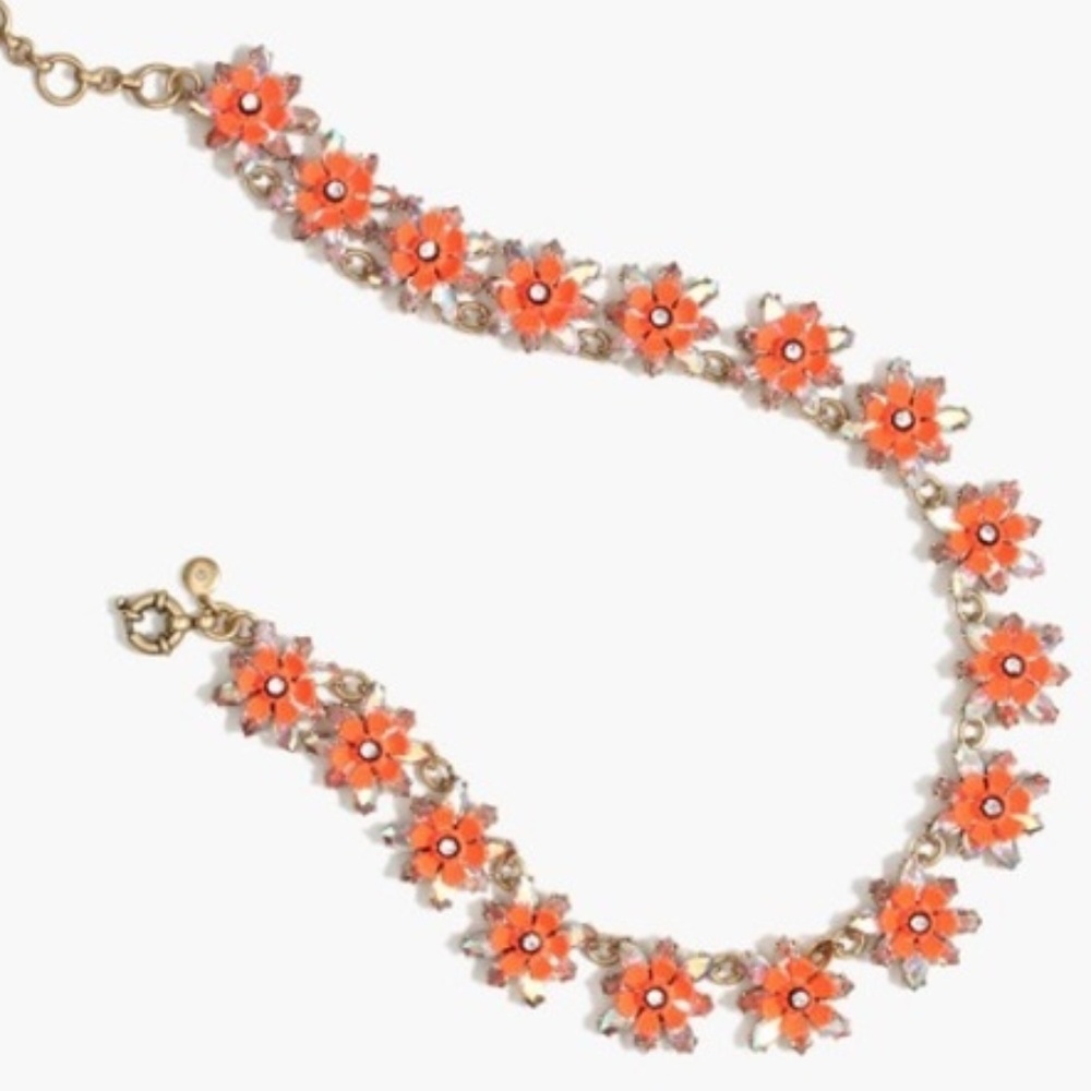 J.Crew Neon Floral Necklace $110 MSRP